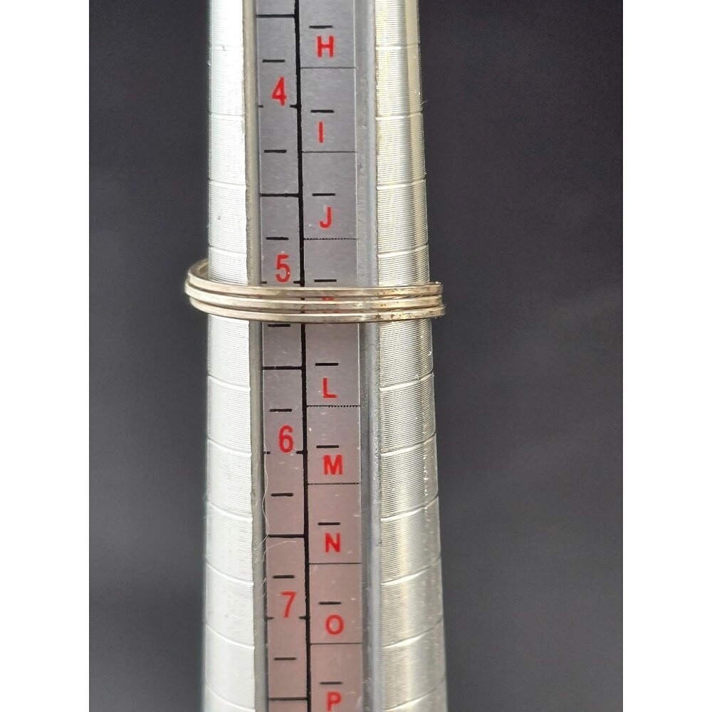 Vintage Handcrafted Watermelon Tourmaline Wire Wrapped Silver Ring Size 5 - Picture 4 of 10